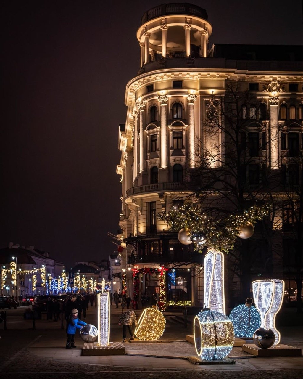 Рождественская иллюминация в Варшаве