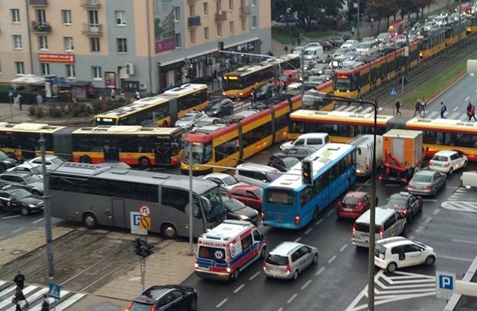Пробка в Варшаве